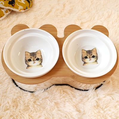 Bowl Holder for Cat Food and Water