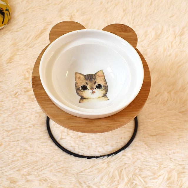 Bowl Holder for Cat Food and Water