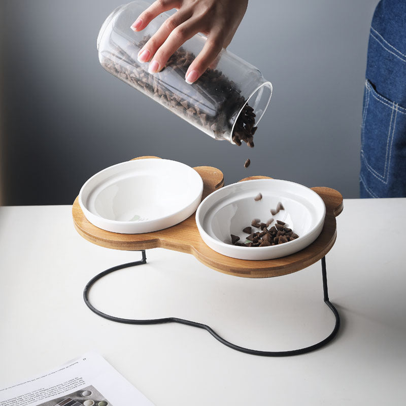 Bowl Holder for Cat Food and Water