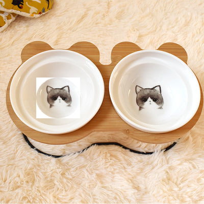 Bowl Holder for Cat Food and Water