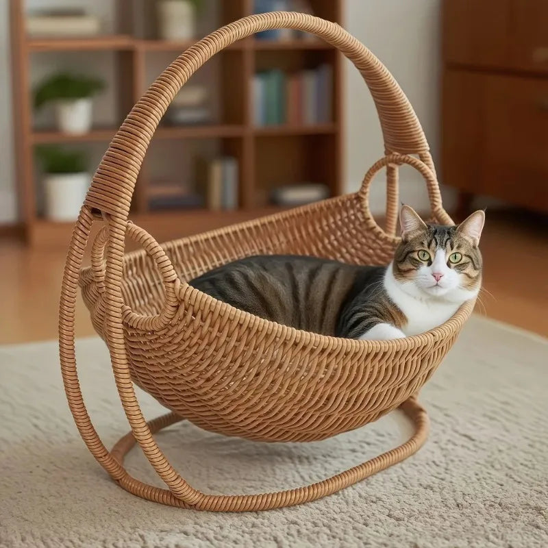 🐱 Cozy Indoor Cat Hammock Bed with Bracket