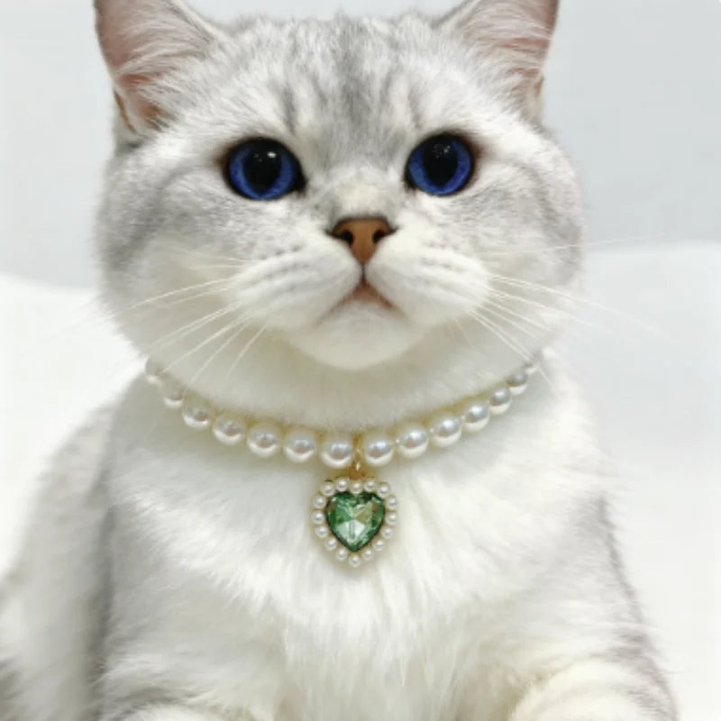 👑 Princess Pearl Pet Collar – Elegant Jewelry for Cats & Dogs