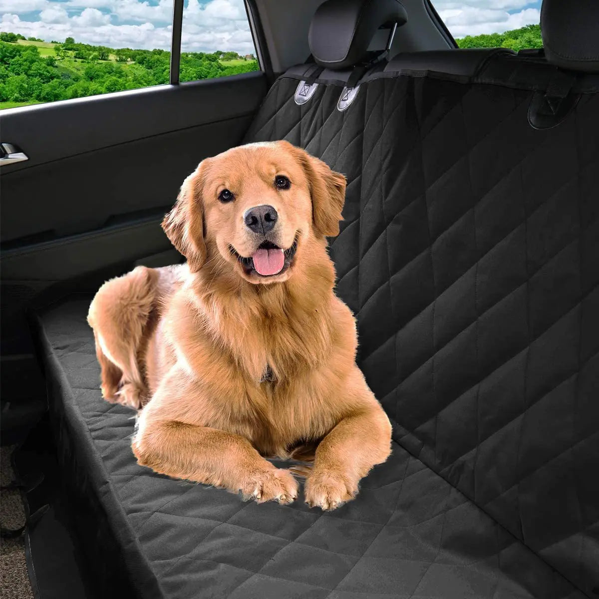 🐶 Universal Dog Car Seat Cover – Waterproof Pet Rear Seat Protector