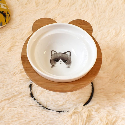 Bowl Holder for Cat Food and Water