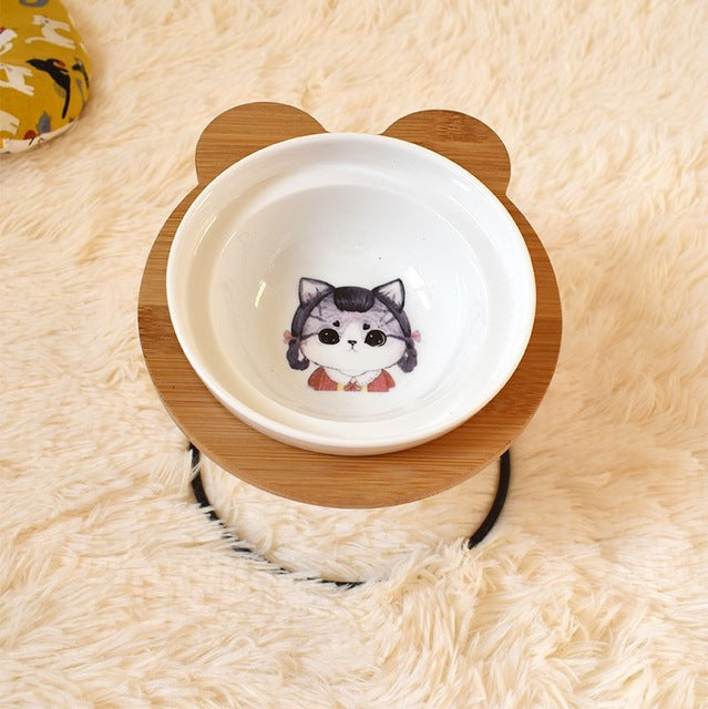 Bowl Holder for Cat Food and Water
