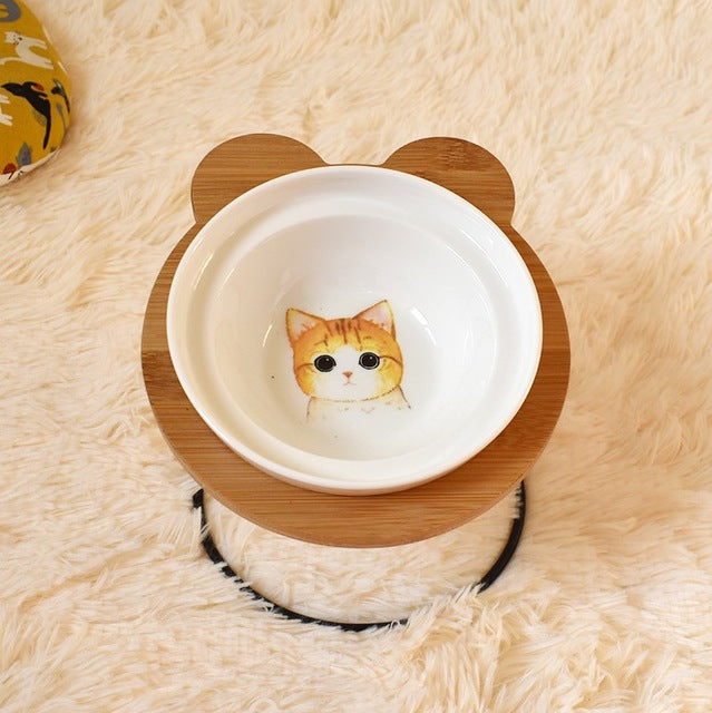 Bowl Holder for Cat Food and Water